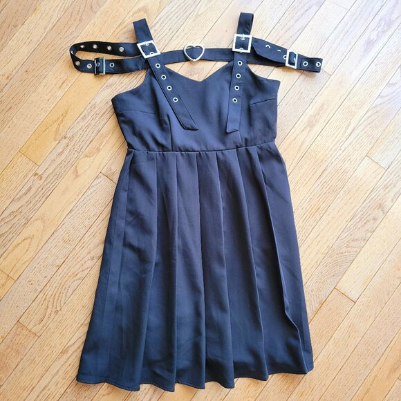 Dear My Love Buckle Belt Pleated Jumper Skirt Jirai Kei Medium Kawaii - Picture 2 of 16